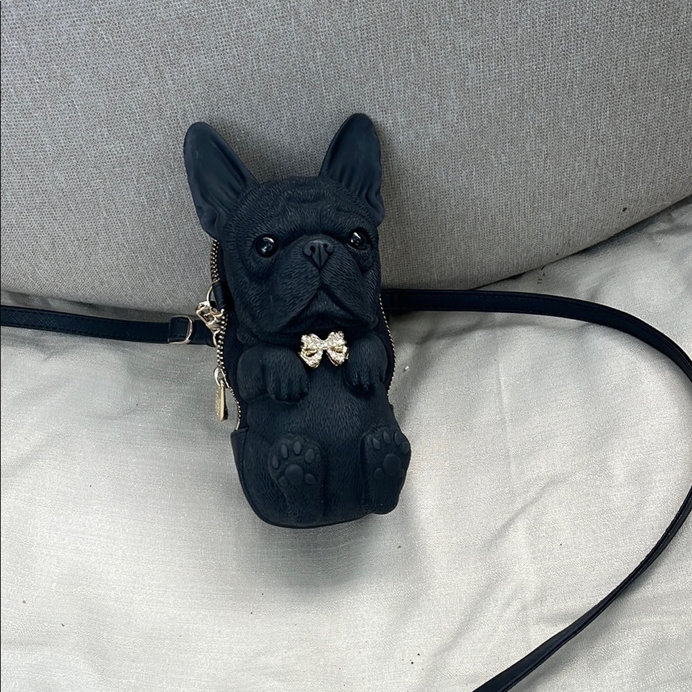 Black Dog-Shaped Crossbody Bag